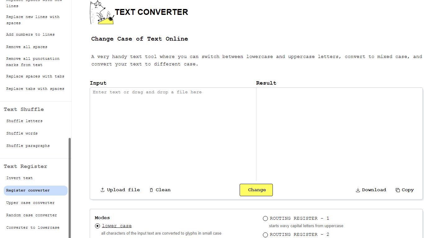 Change Case of Text Online - Text Converter